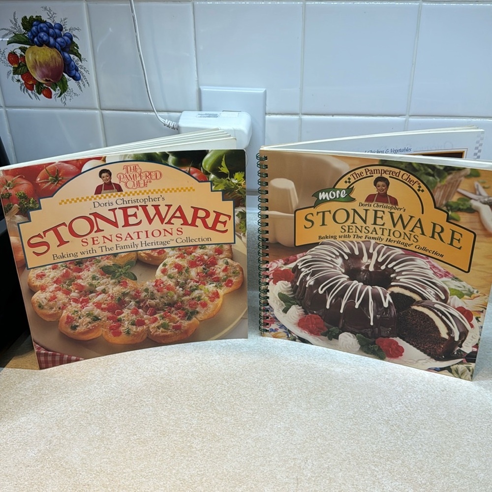 The Pampered Chef Stoneware cookbooks